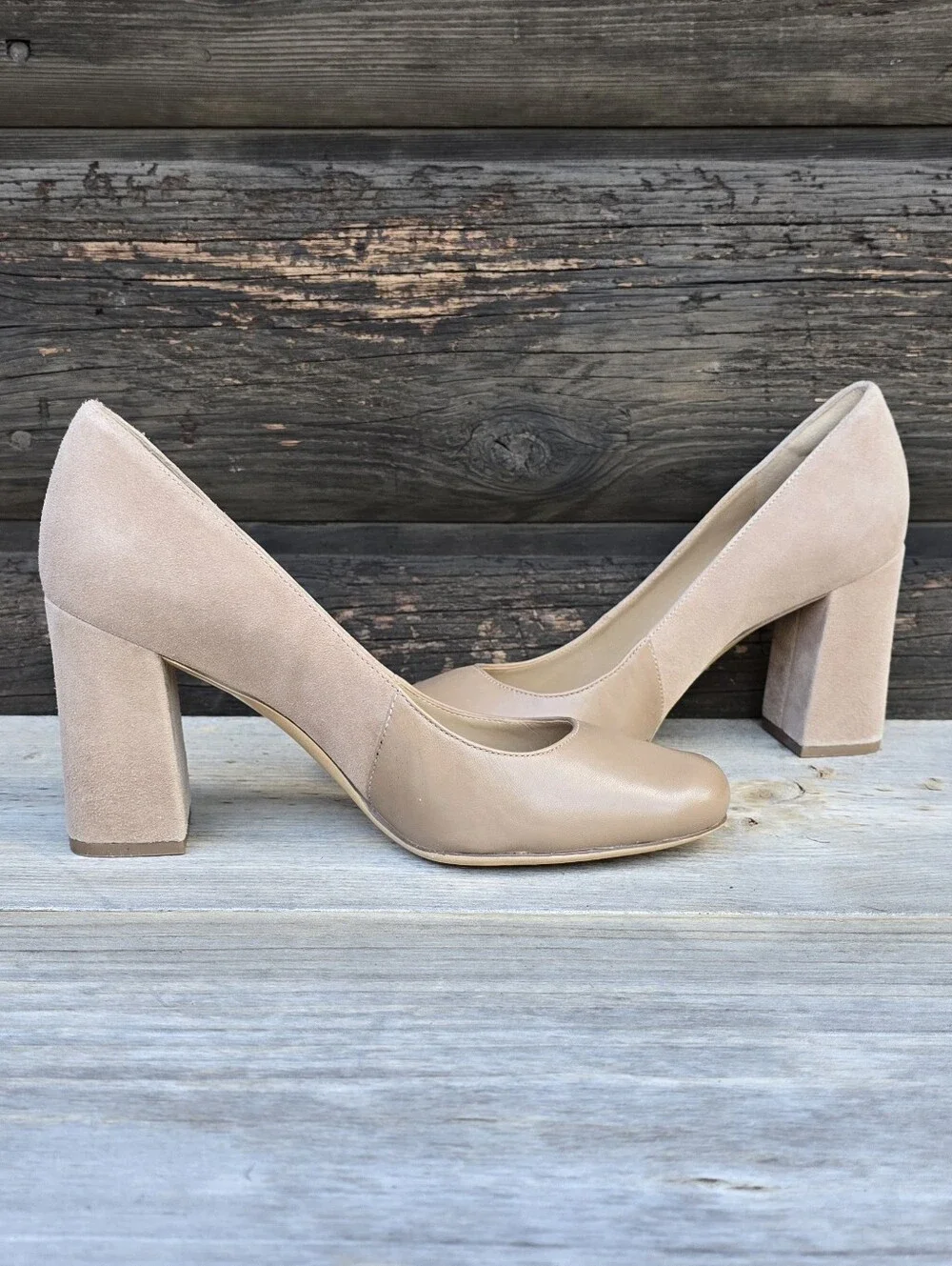 Naturalizer Rhea Office Siren Minimalist Suede Block Heel Comfort Pumps 8M